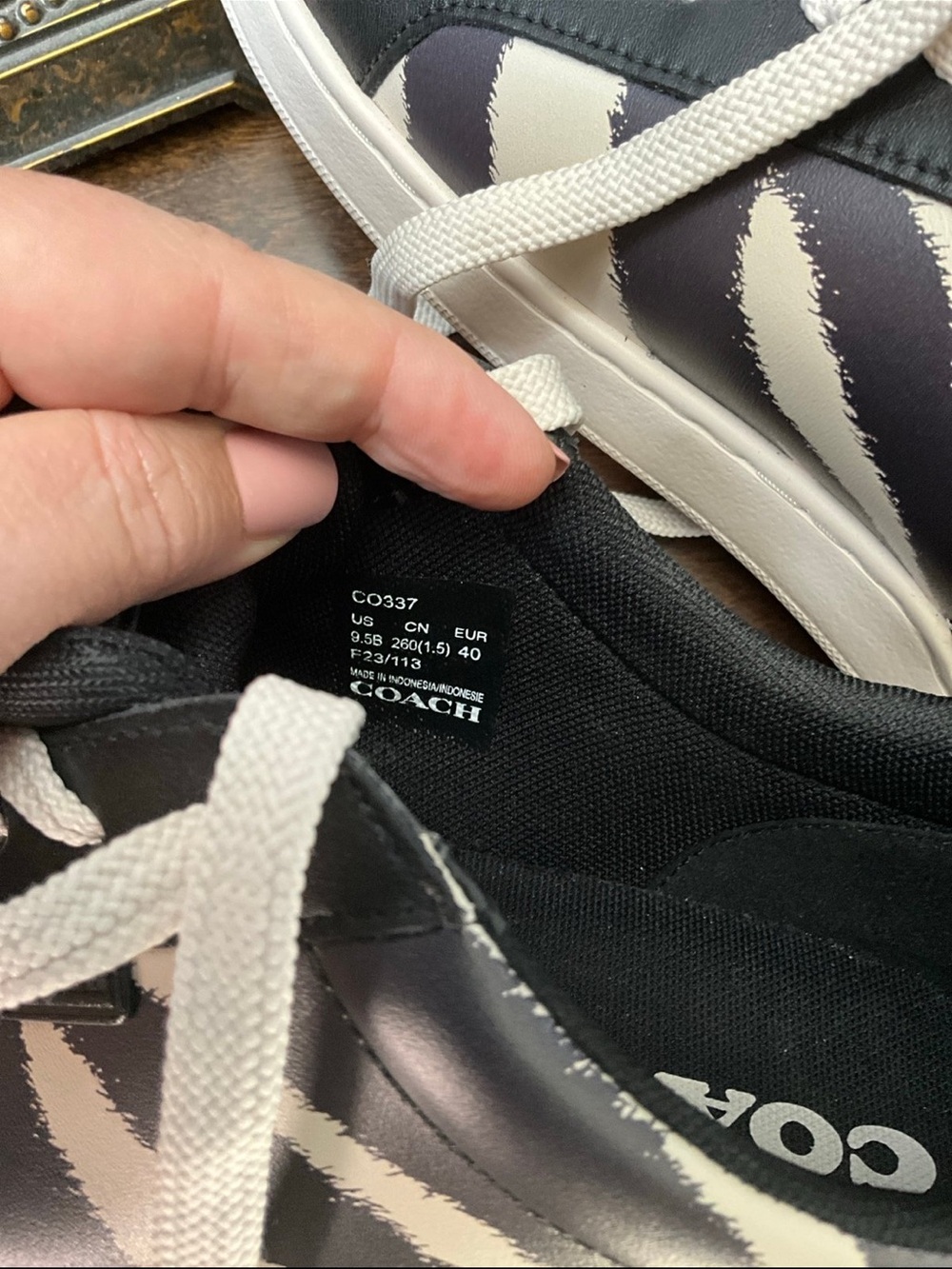 Coach Lowline Zebra Print Shoe size 9.5B NO BOX - Picture 8 of 8